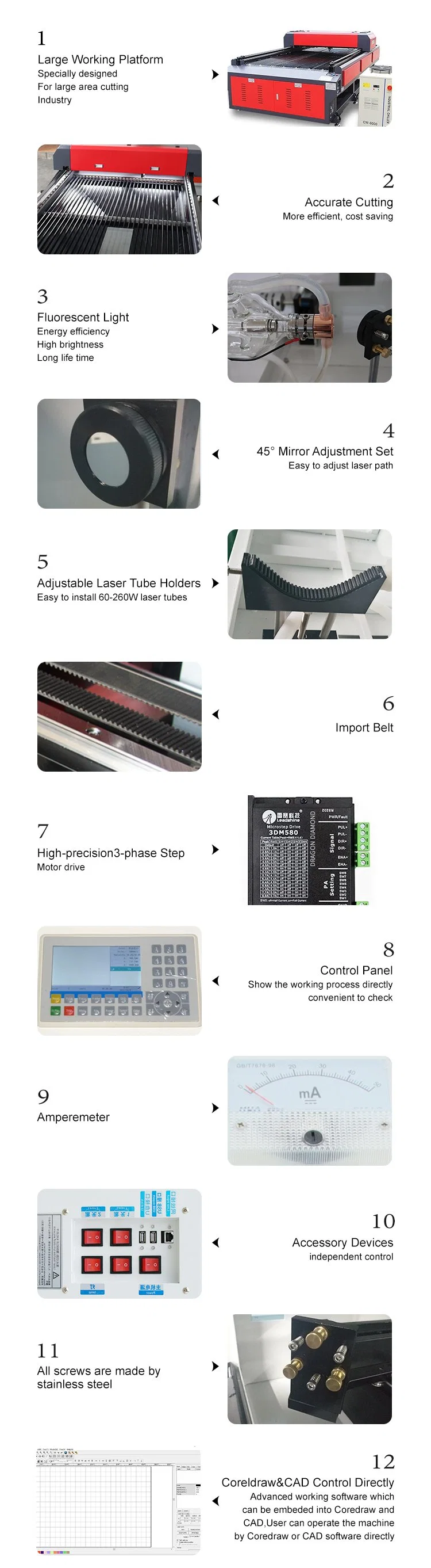 Lihua 100w 130w 150w CO2 Laser Cutter 1325 Acrylic Plywood Wood Mdf Cnc Laser Cutting Engraving Machine